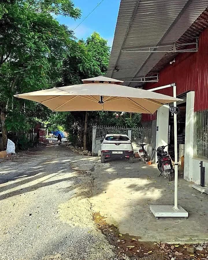 Dù Lệch Tâm Chính Nghiêng 2M5 Khung Sắt Trắng - ảnh 7