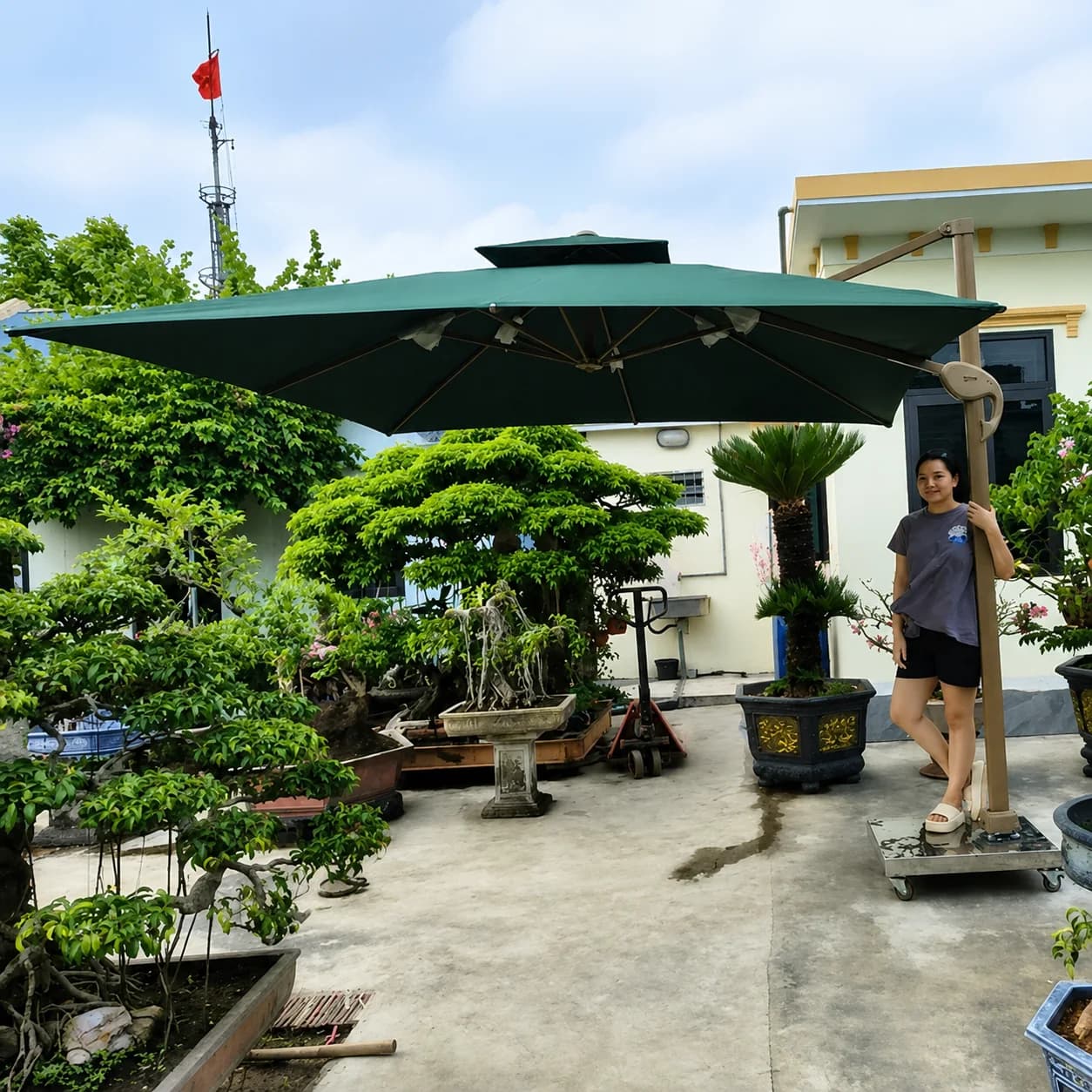 Dù lệch tâm cho resort và khu nghỉ dưỡng ngoài trời - ảnh 5