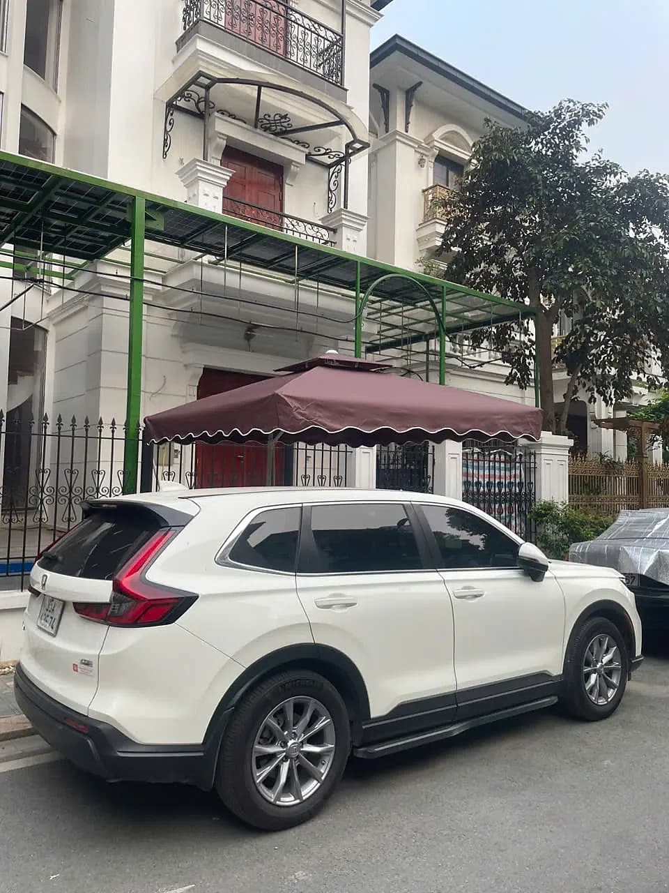 Giao dù lệch tâm 2m5 x 2m5 cho quán Langcha và khu che xe ô tô - ảnh 3